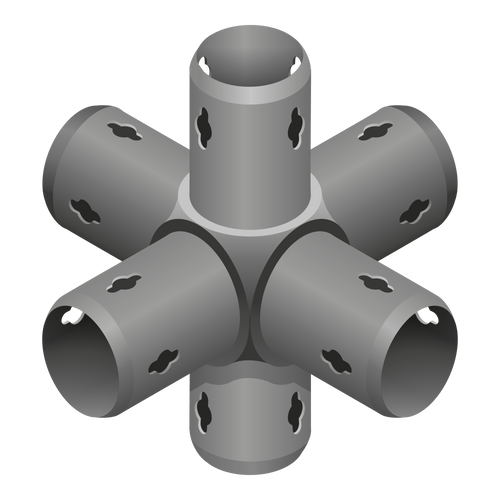 Tér Csatlakozó 6 ágú