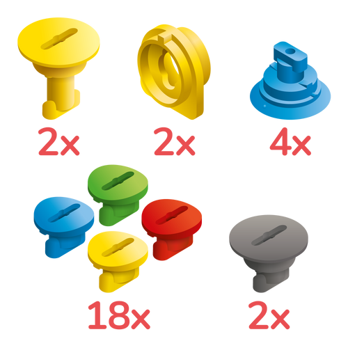 Toldott Egyenes Csúszda Csavar Készlet